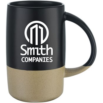 Two-Tone Ceramic Mug 17 oz. With Vintage Finish - One-Color Personalization Available from Positive Promotions