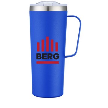 Skylar Double-Wall Stainless-Steel Vacuum Handle Mug 28 oz. - Full-Color Personalization Available from Positive Promotions