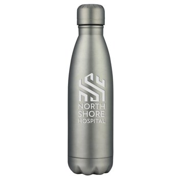 Double-Wall Stainless-Steel Vacuum Bottle 17-Oz. - Laser-Engraved Personalization Available from Positive Promotions