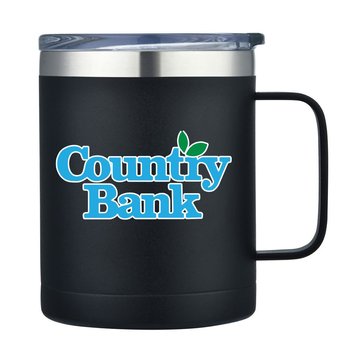 Stainless-Steel Vacuum Camping Mug With Handle 14-Oz. - Full-Color Personalization Available from Positive Promotions