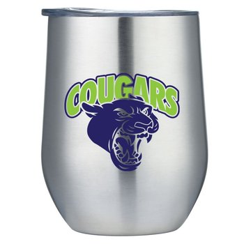 Windsor Double-Wall Stainless-Steel Vacuum Wine Cup 12-Oz. - Full-Color Personalization Available from Positive Promotions