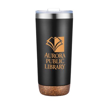 Portia Vacuum Tumbler 22 oz. With Cork Bottom - One-Color Personalization Available from Positive Promotions