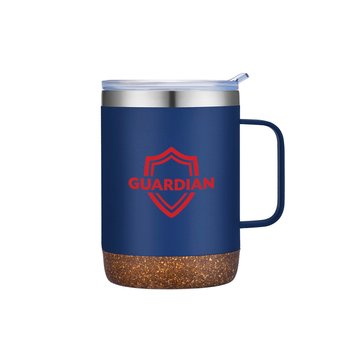 Wren Vacuum Mug 12 oz. With Cork Bottom - One-Color Personalization Available from Positive Promotions