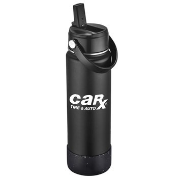 Speckled Silicone-Bottom Powder-Coated Vacuum Bottle 27 oz. With Spout Lid - One-Color Personalization Available from Positive Promotions