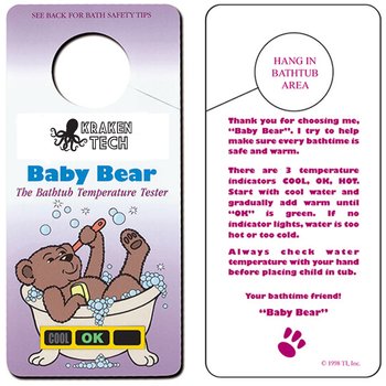 Bear Hanging Baby Bath Thermometer - One-Color Personalization Available from Positive Promotions