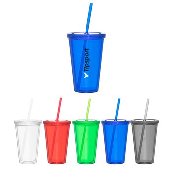 Sip 'N' Go Acrylic Cup 16-oz. - Personalization Available from Positive Promotions