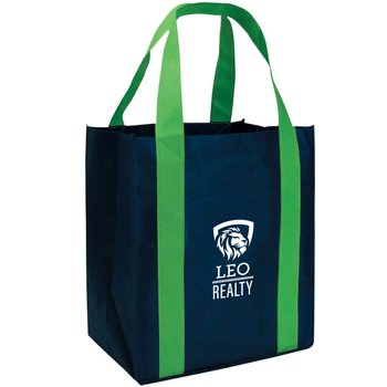 Two-Tone Large Shopping Tote - Personalization Available from Positive Promotions