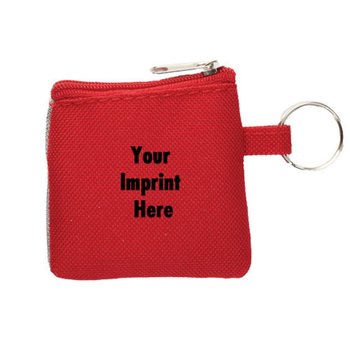White Earbuds In Carry Pouch - Personalization Available from Positive Promotions