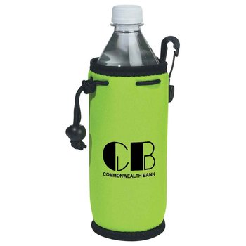 Bottle Bag With Swivel Carabiner & Drawstring Closure - Personalization Available from Positive Promotions