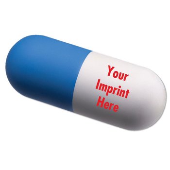 Capsule Stress Reliever - Personalization Available from Positive Promotions