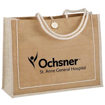 Eco-Jute Carryall - Personalization Available from Positive Promotions