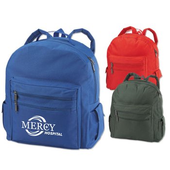 All-Purpose Backpack with Two Side Pockets - Personalization Available from Positive Promotions