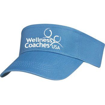 100% Cotton Twill Visor - Silkscreened Personalization Available from Positive Promotions