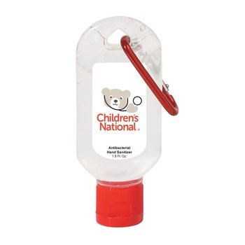 1.8-Oz. Hand Sanitizer With Carabiner - Full-Color Personalization Available from Positive Promotions