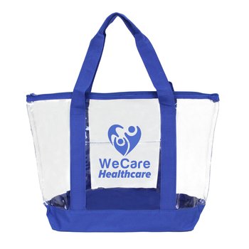 Clear Zipper Tote - Personalization Available from Positive Promotions