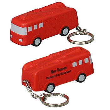 Fire Truck Keychain - Personalization Available from Positive Promotions