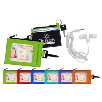 Earbuds In Travel Wallet - Personalization Available from Positive Promotions
