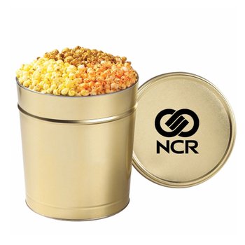 11 1/4" x 10 1/4" 3-Way Popcorn Tin - Personalization Available from Positive Promotions