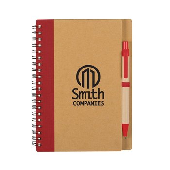 Eco Spiral Notebook & Pen - Personalization Available from Positive Promotions