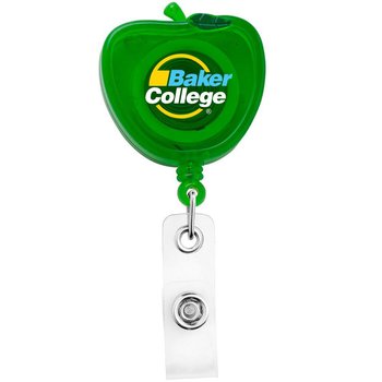 Apple Badge Reel - Full-Color Personalization Available from Positive Promotions