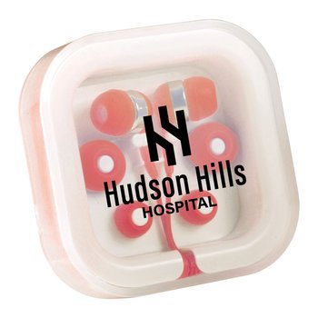 Color Pop Earbuds - Personalization Available from Positive Promotions
