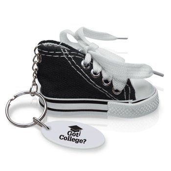 Got College? Mini Canvas Hi-Top Sneaker Key Tag from Positive Promotions
