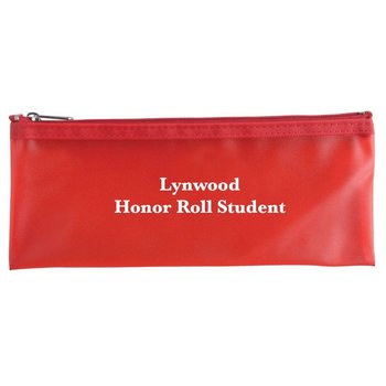 Vinyl Pencil Pouch - Personalization Available from Positive Promotions