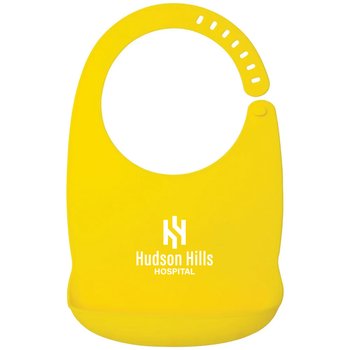 Silicone Baby Bib - One-Color Personalization Available from Positive Promotions