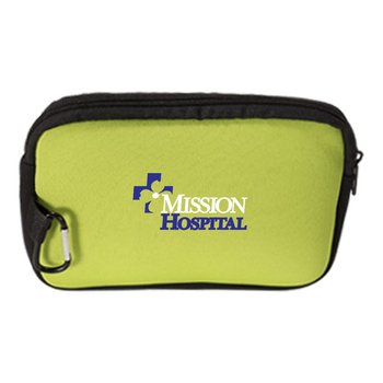 Neoprene Pouch With Carabiner - Full-Color Personalization Available from Positive Promotions