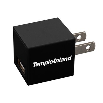 Square USB Wall Charger - Personalization Available from Positive Promotions