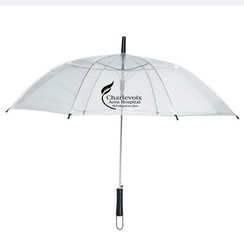 46" Arc Clear Umbrella - Personalization Available from Positive Promotions