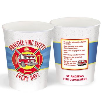 Fire Safety Stadium Cup 16-oz. - Personalization Available from Positive Promotions