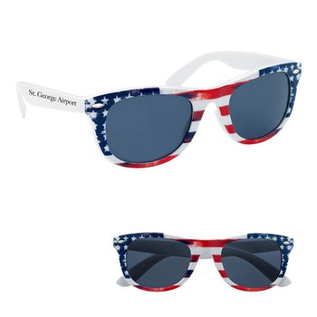 Patriotic Malibu Sunglasses - Personalization Available from Positive Promotions