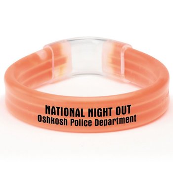 Wide 9 Inch Glow Bracelet - Personalization Available from Positive Promotions