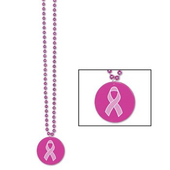 BCA Pink Beads Necklace With Bead - Pack of 12 from Positive Promotions
