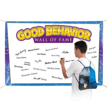 Good Behavior Wall Of Fame 5' x 3' Vinyl Pledge Banner from Positive Promotions