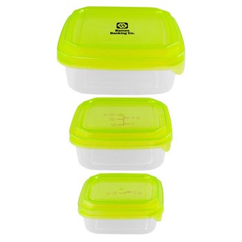 Square Portion Control Containers - Personalization Available from Positive Promotions