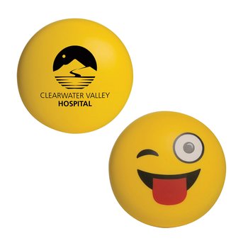 Wink Emoji Squeezies&reg; Stress Reliever - Personalization Available from Positive Promotions