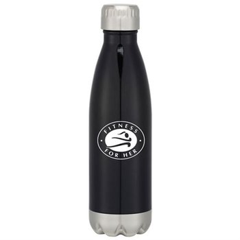 Stainless Steel Curv Vacuum Bottle 16-Oz. - Personalization Available from Positive Promotions