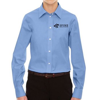 Devon & Jones&reg; Women's Crown Collection&trade; Solid Oxford - Embroidered Personalization Available from Positive Promotions
