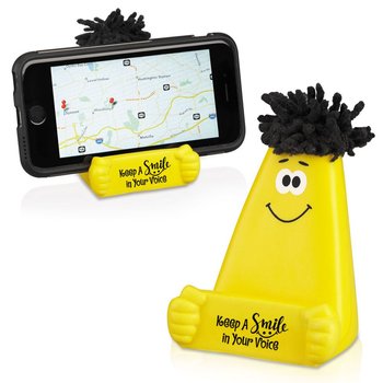 Keep A Smile In Your Voice MopTopper&trade; Phone Holder from Positive Promotions