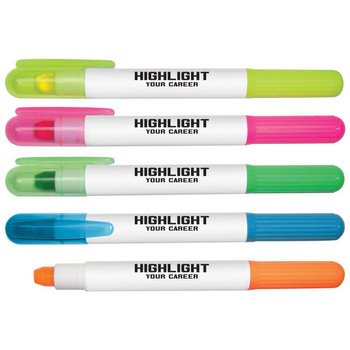 Highlight Your Career Fluorescent Gel Highlighters - Personalization Available from Positive Promotions