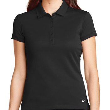 womens black polo shirt dri fit