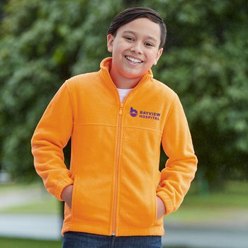 Harriton&reg; Youth Full-Zip Fleece Jacket - Personalization Available from Positive Promotions