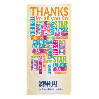Thanks For All You Do Beach Towel - Personalization Available from Positive Promotions