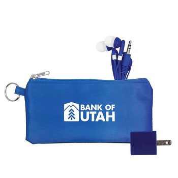 Stretchy Wall & Cable Charging Set - Personalization Available from Positive Promotions