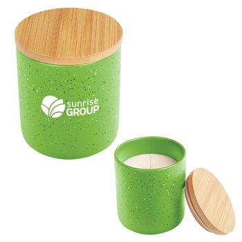 Campfire Candle with Bamboo Lid - Personalization Available from Positive Promotions
