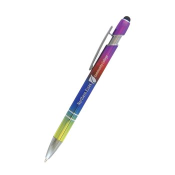 Rainbow Stylus Pen - Personalization Available from Positive Promotions