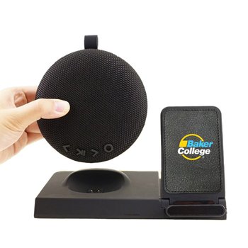 Chi-charge Beethoven - Desktop Bluetooth Speaker and Wireless Charging Power Station from Positive Promotions