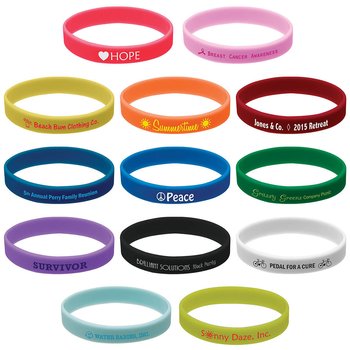 Printed Custom Youth Silicone Bracelet from Positive Promotions